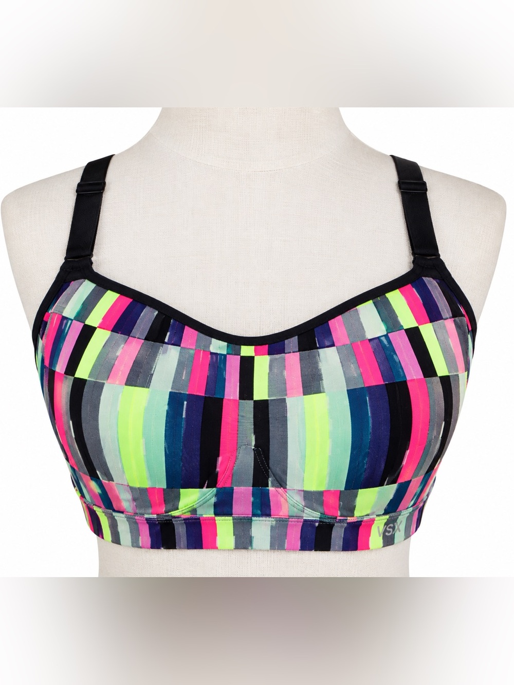 Victoria’s Secret VSX Ultimate Sports Bra 36B High Impact Multicolor Older Style